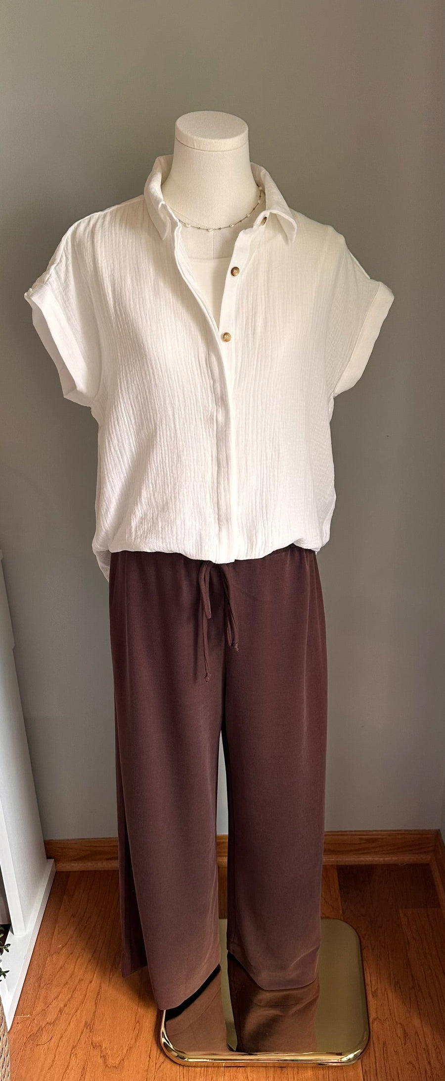Blouse With Brown Pants