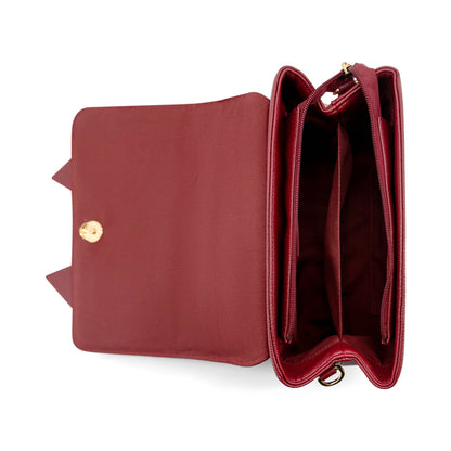 Linda Double Bow Vegan Leather Crossbody Bag