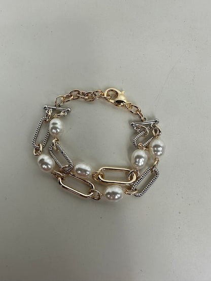 Double Chain Pearl Bracelet