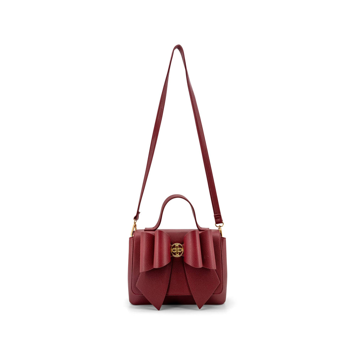 Linda Double Bow Vegan Leather Crossbody Bag