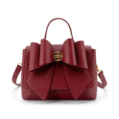Linda Double Bow Vegan Leather Crossbody Bag