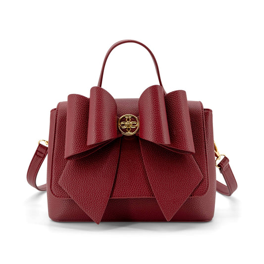 Linda Double Bow Vegan Leather Crossbody Bag