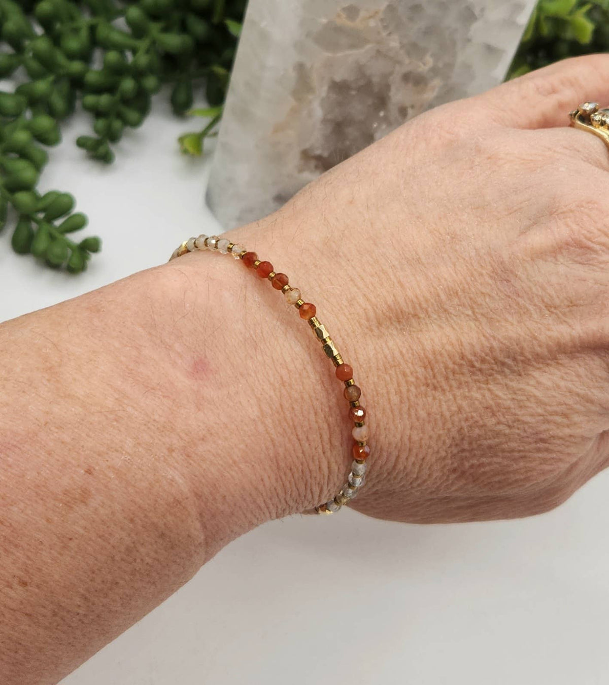 Carnelian/Citrine/Sunstone Bracelet