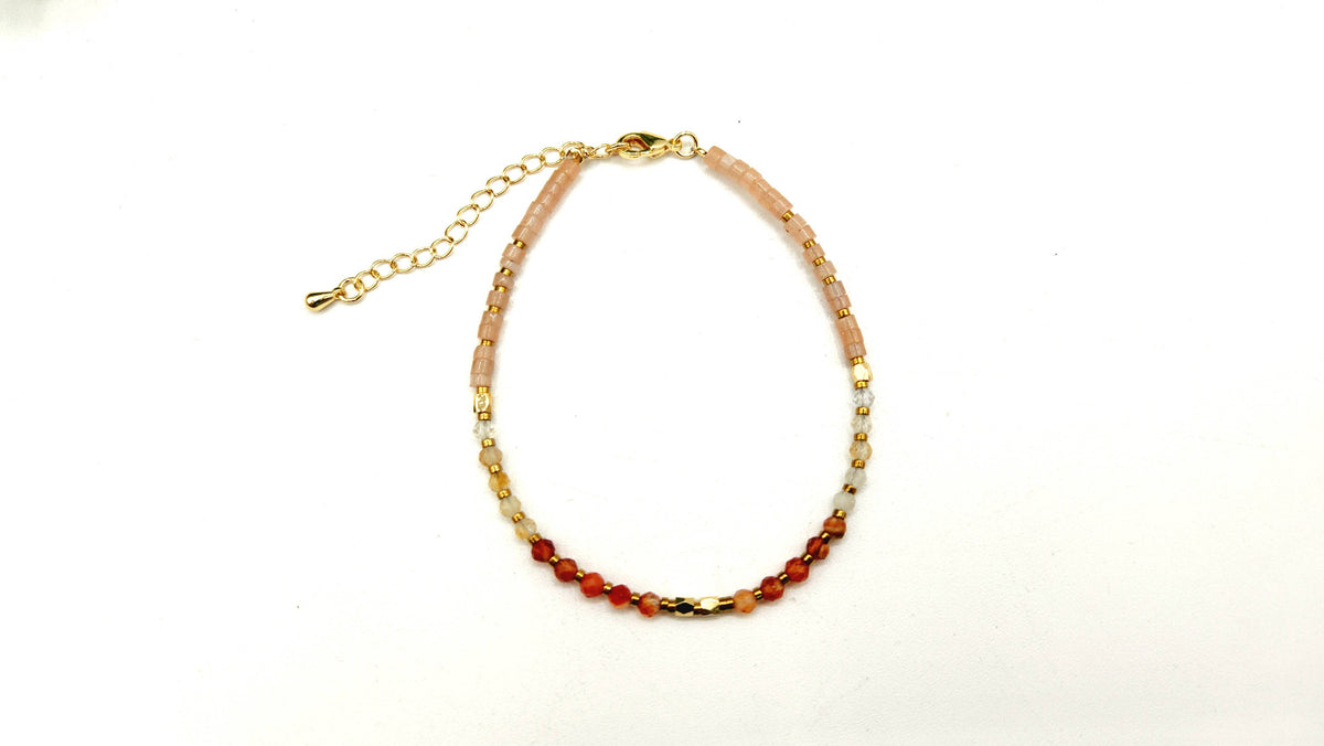Carnelian/Citrine/Sunstone Bracelet
