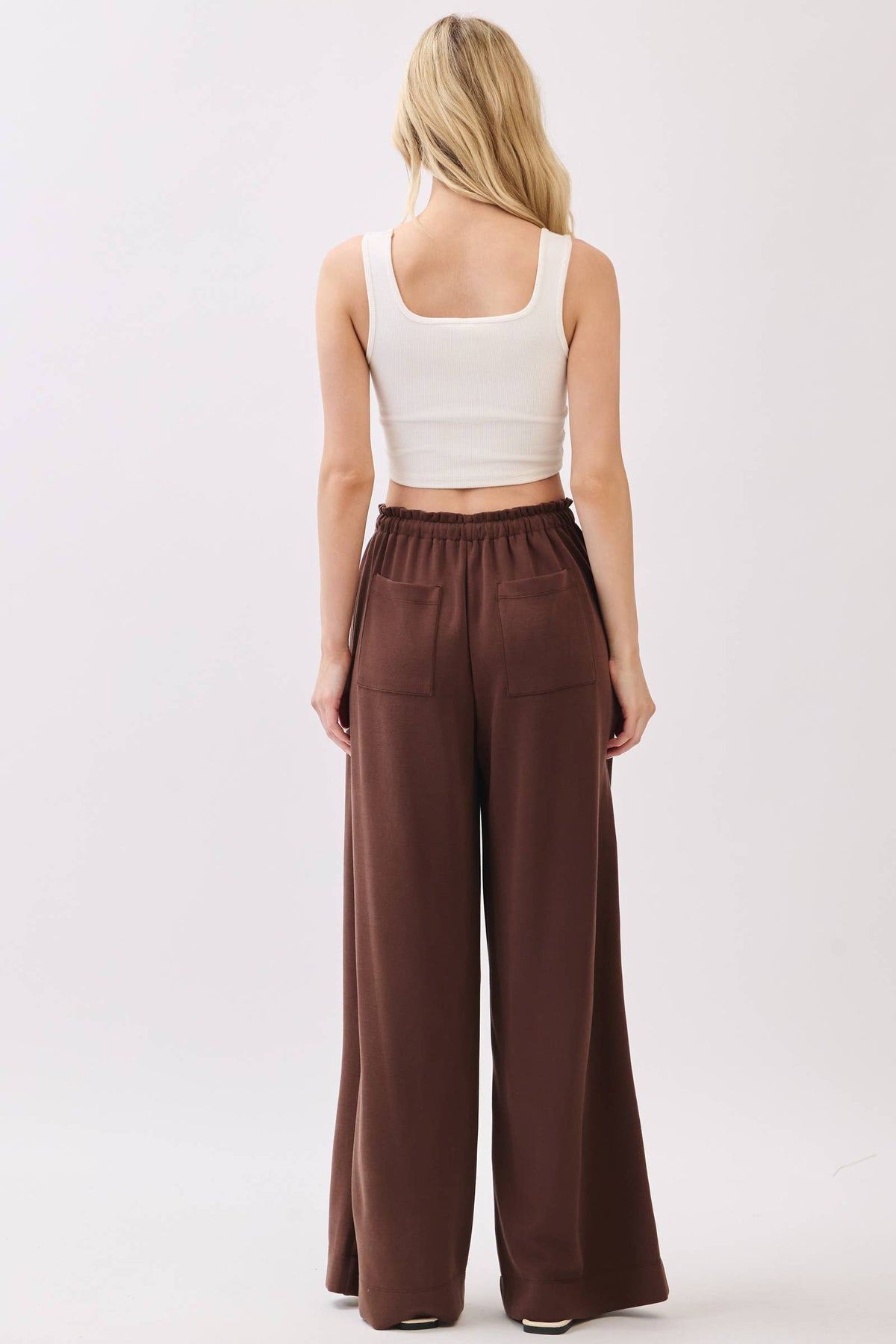Solid Wide Leg Pants