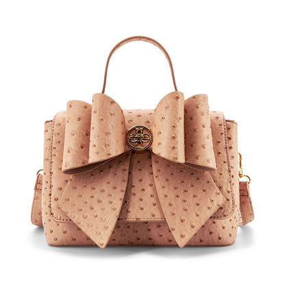 Lisette Bowtie Ostrich Women's Crossbody Bag