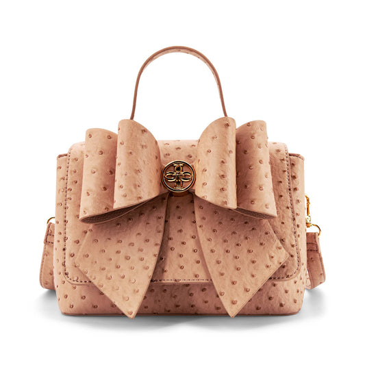 Lisette Bowtie Ostrich Women's Crossbody Bag