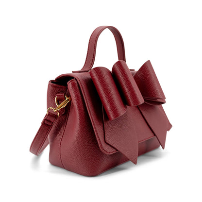 Linda Double Bow Vegan Leather Crossbody Bag