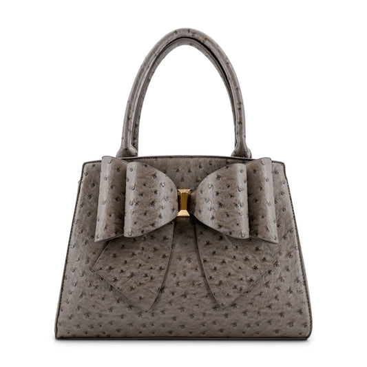 Elodie Embossed Bow Top Handle Purse