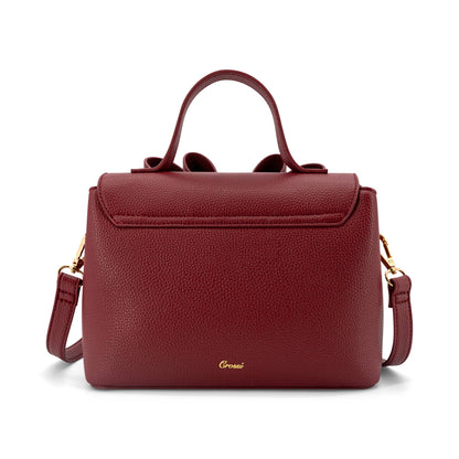 Linda Double Bow Vegan Leather Crossbody Bag