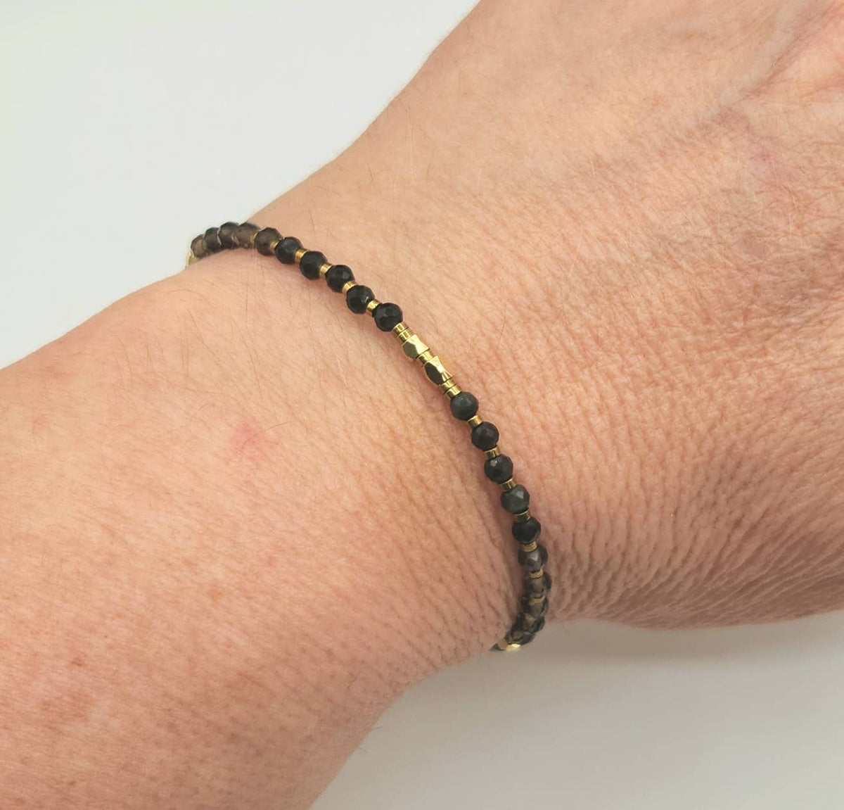 Obsidian/Smoky Quartz/Hematite Bracelet