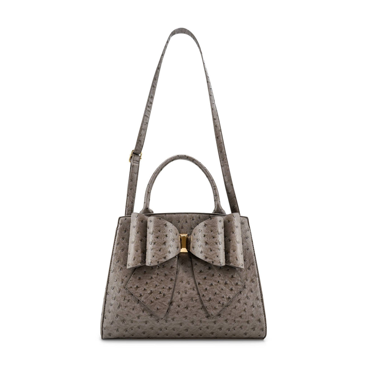 Elodie Embossed Bow Top Handle Purse