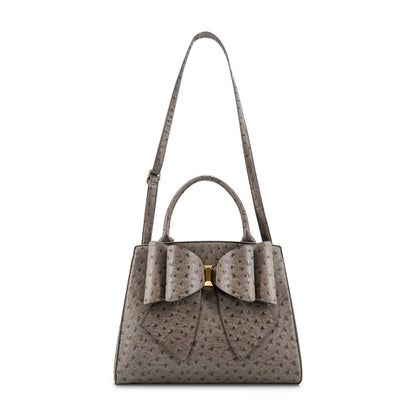 Elodie Embossed Bow Top Handle Purse