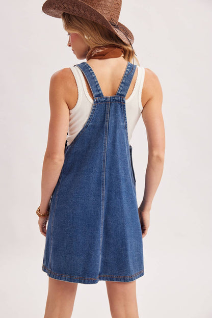 Denim Overall Mini Dress