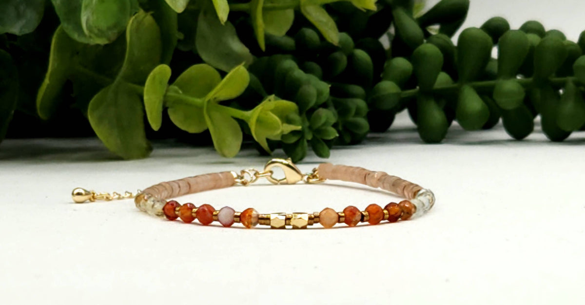 Carnelian/Citrine/Sunstone Bracelet