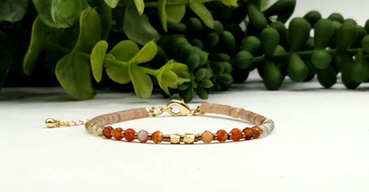 Carnelian/Citrine/Sunstone Bracelet