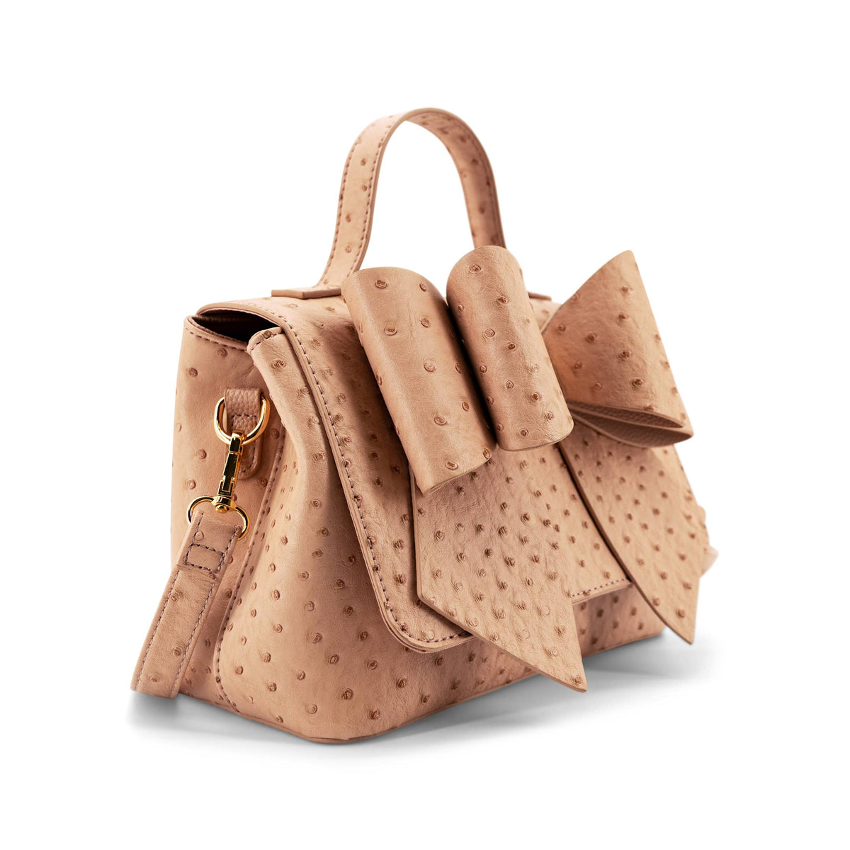 Lisette Bowtie Ostrich Women's Crossbody Bag