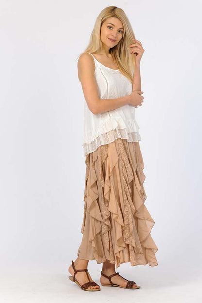 Cotton Ruffle Skirt
