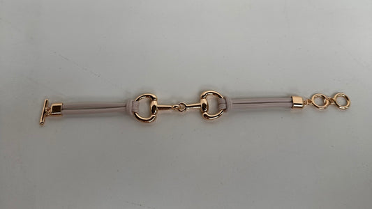 Leather Horse Bit Bracelet