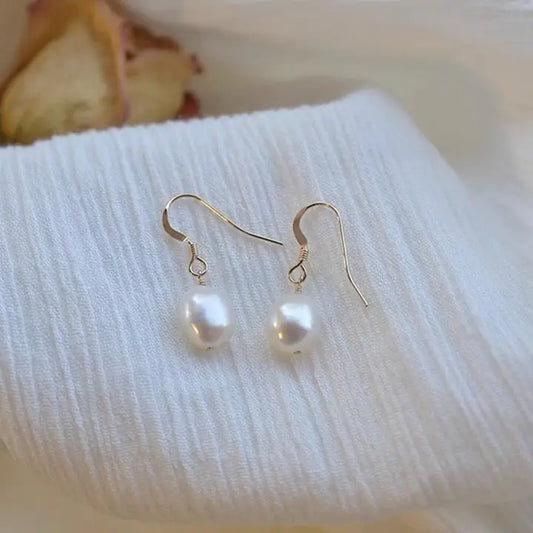Natural Pearl Drop Earrings