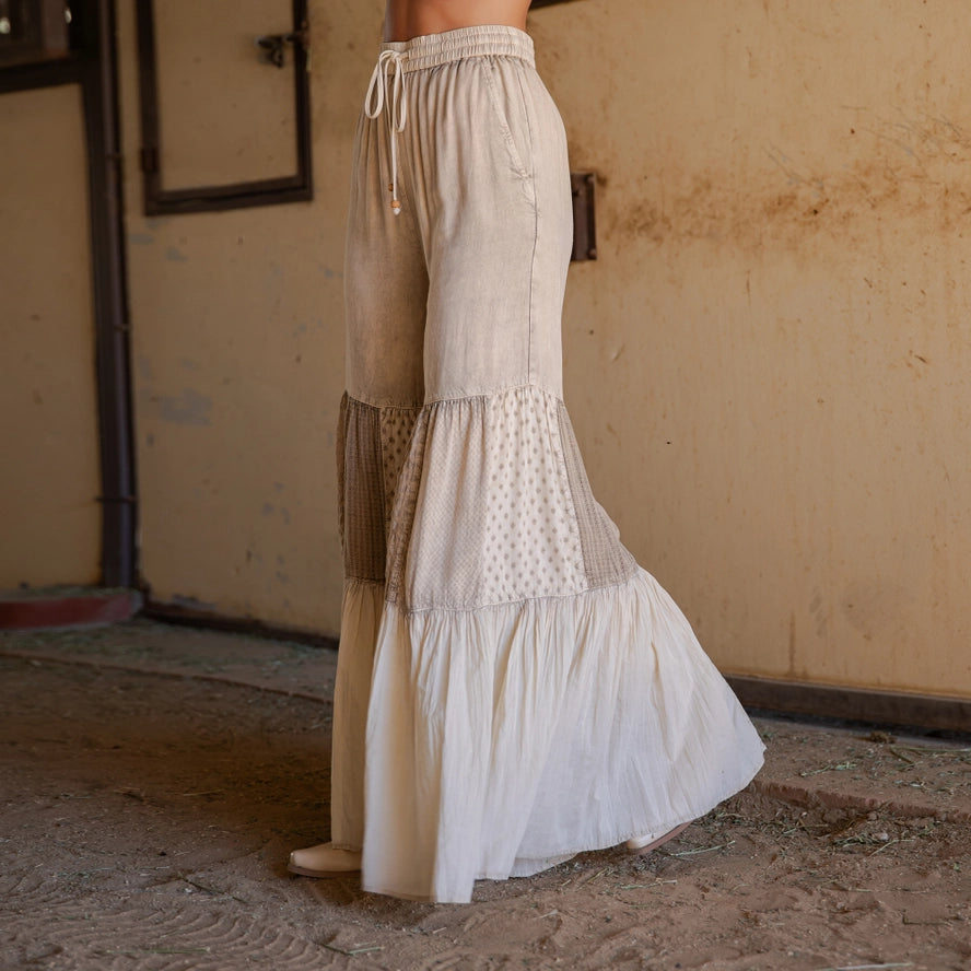 Runway Ready Knit & Woven Relaxed Drape Pants