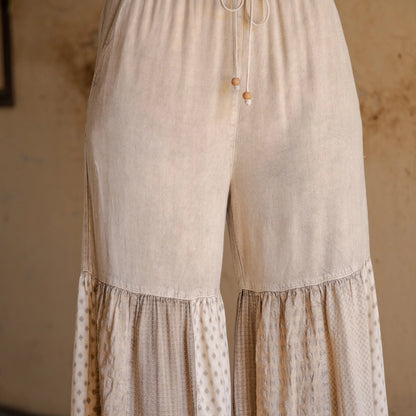 Runway Ready Knit & Woven Relaxed Drape Pants