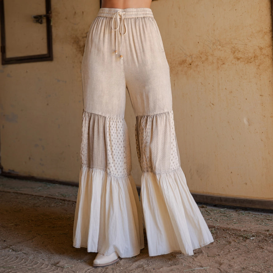 Runway Ready Knit & Woven Relaxed Drape Pants