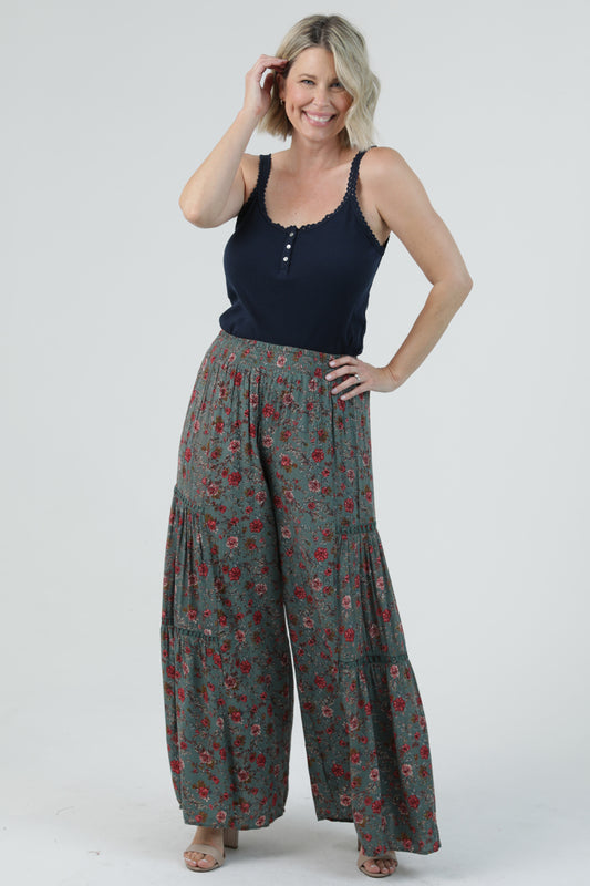 Flowered Pants
