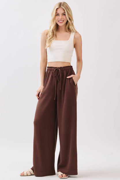 Solid Wide Leg Pants