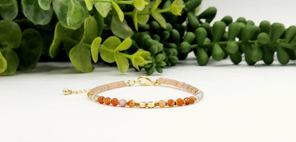 Carnelian/Citrine/Sunstone Bracelet