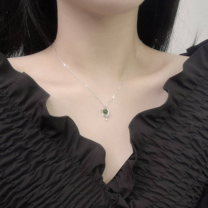 Jade Sun, Moon, and Star Necklace