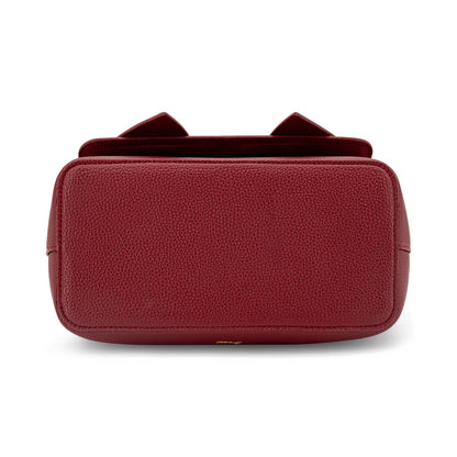 Linda Double Bow Vegan Leather Crossbody Bag