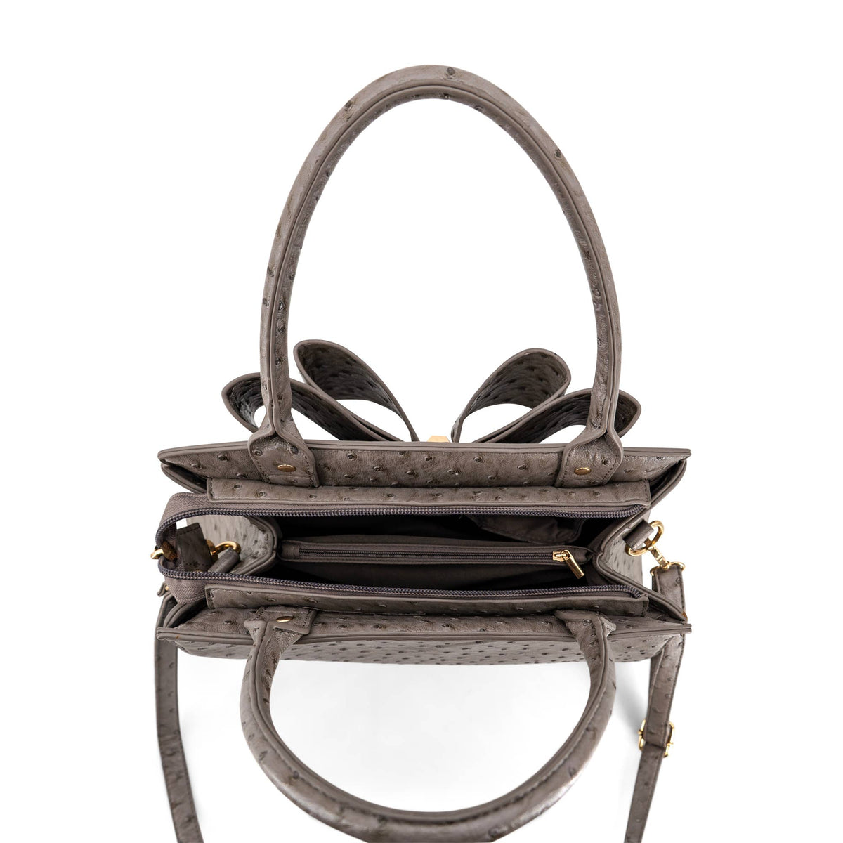 Elodie Embossed Bow Top Handle Purse