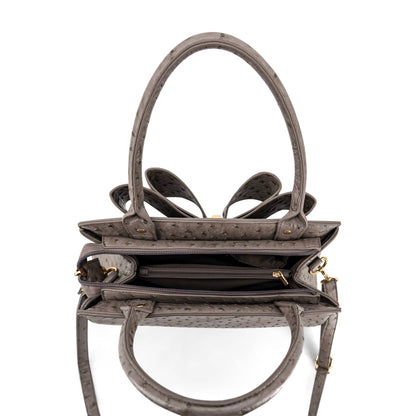 Elodie Embossed Bow Top Handle Purse